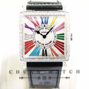 Franck Muller Ladies Master Square Color Dreams Quartz 6002 M QZ Silver Painted Roman