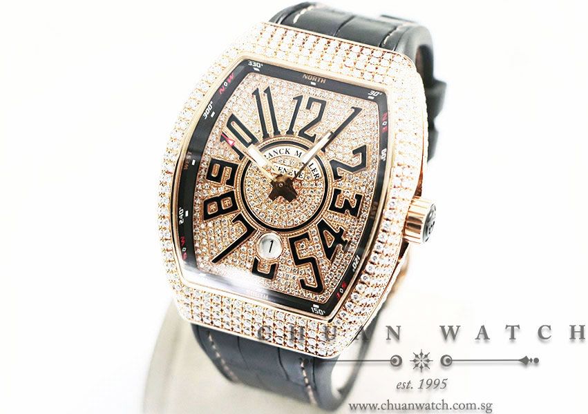 Franck Muller Vanguard Rose Gold Custom Pave-Set Diamonds V 45 SC DT 5N NR - Image 2