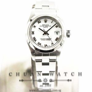 Rolex Ladies Oyster Perpetual Date 26mm 79160 White Roman - Discontinued