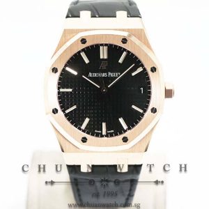 Audemars Piguet Royal Oak Automatic Rose Gold 41mm 15500OR Black