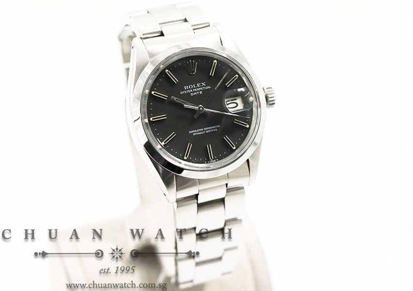 Rolex Vintage Gents Oyster Perpetual Date 34mm 1500 Matte Black Index - Discontinued - Image 3