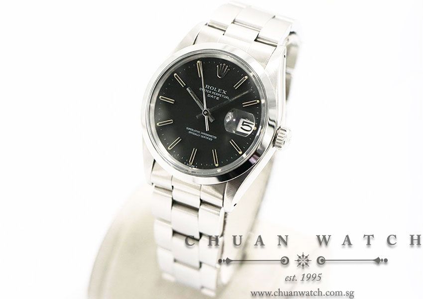 Rolex Vintage Gents Oyster Perpetual Date 34mm 1500 Matte Black Index - Discontinued - Image 2