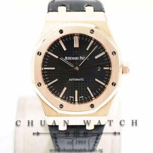 Audemars Piguet Royal Oak Automatic Rose Gold 41mm 15400OR Black - Discontinued Reference
