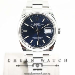 Rolex Gents DateJust 36 126200 Blue Sunburst Index