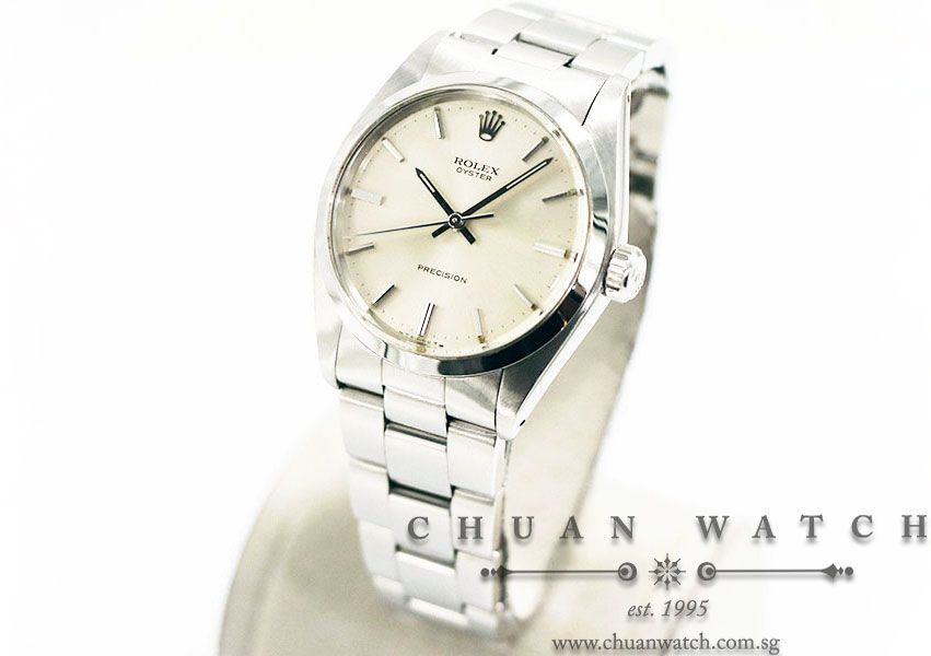 Rolex Vintage Gents Oyster Precision 34mm 6426 Silver Sunburst Index - Discontinued - Image 2