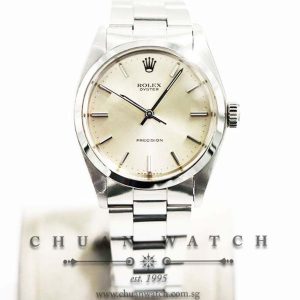 Rolex Vintage Gents Oyster Precision 34mm 6426 Silver Sunburst Index - Discontinued