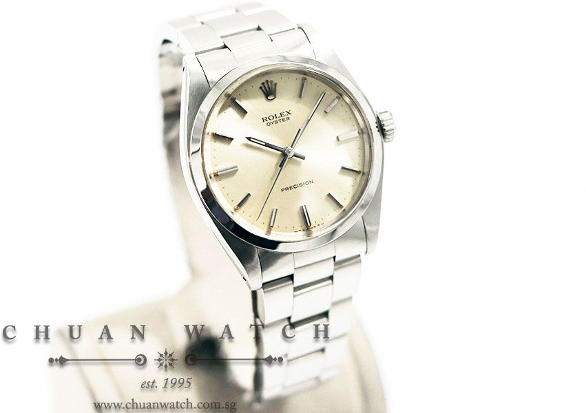 Rolex Vintage Gents Oyster Precision 34mm 6426 Silver Sunburst Index - Discontinued - Image 3