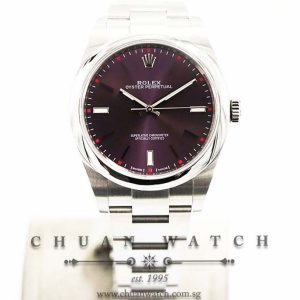 Rolex Gents Oyster Perpetual 39mm 114300 Red Grape Index - Discontinued