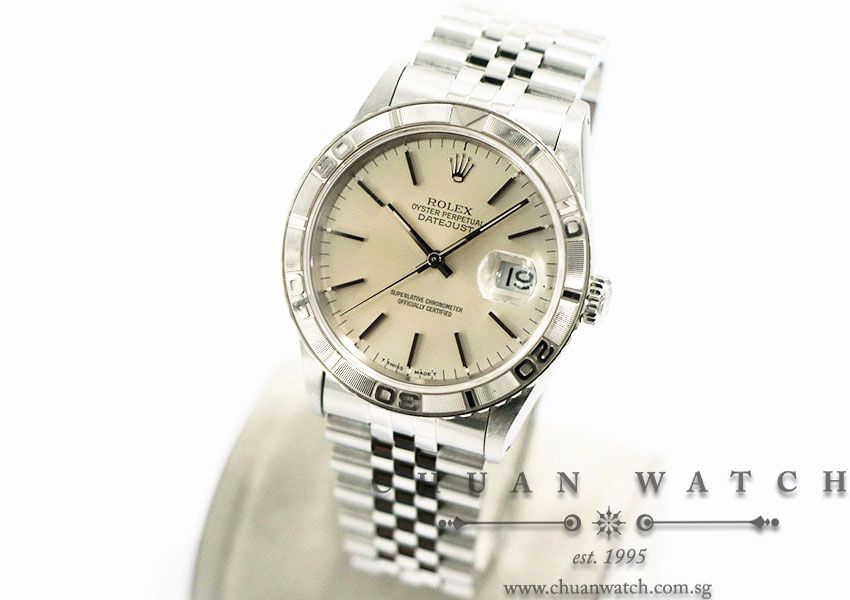 Rolex Gents DateJust Turn-O-Graph Thunderbird 36mm 16264 Silver Sunburst Index - Discontinued - Image 2