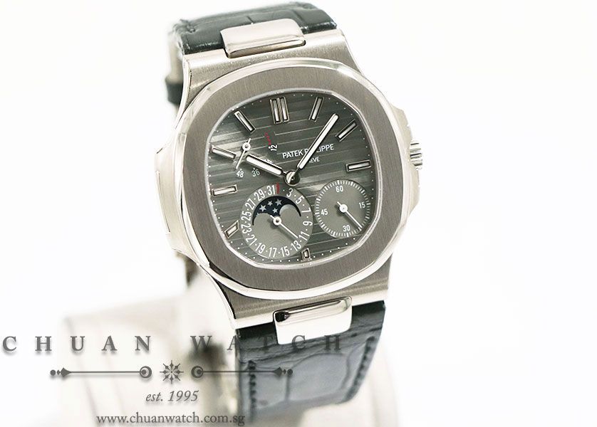 Patek Philippe Nautilus MoonPhase Power-Reserve White Gold 40mm 5712G-001 - Image 3