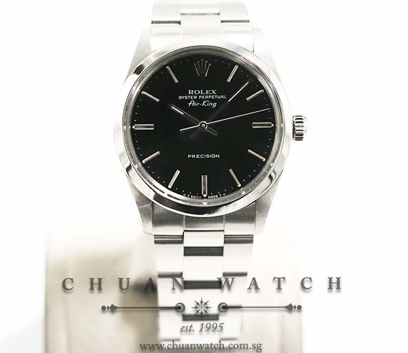 Rolex Vintage Gents Oyster Perpetual Air-King 34mm 5500 Black Index - Discontinued