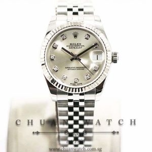 Rolex Boys DateJust 31mm 178274 Silver Sunburst Diamonds - Discontinued Reference