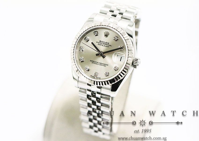 Rolex Boys DateJust 31mm 178274 Silver Sunburst Diamonds - Discontinued Reference - Image 2