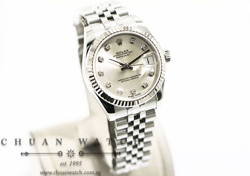 Rolex Boys DateJust 31mm 178274 Silver Sunburst Diamonds - Discontinued Reference - Image 3