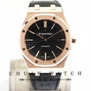 Audemars Piguet Royal Oak Automatic Rose Gold 41mm 15400OR Black - Discontinued Reference