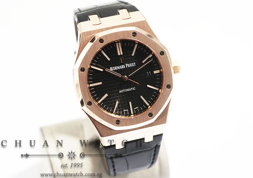 Audemars Piguet Royal Oak Automatic Rose Gold 41mm 15400OR Black - Discontinued Reference - Image 3