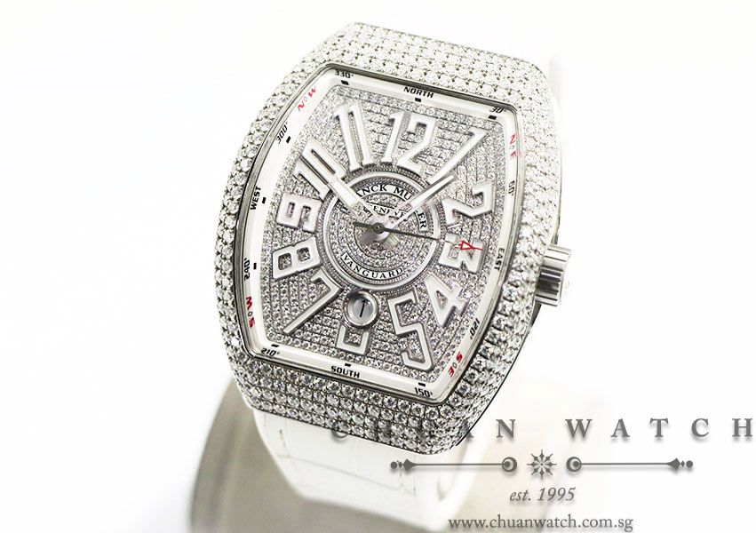 Franck Muller Vanguard Steel Custom Pave-Set Diamonds V 45 SC DT AC BR BC - Image 2