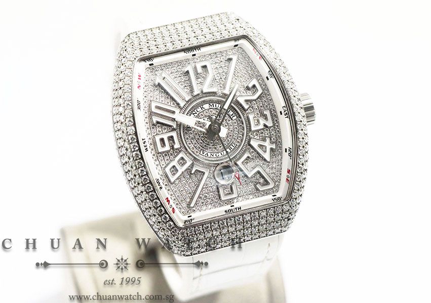 Franck Muller Vanguard Steel Custom Pave-Set Diamonds V 45 SC DT AC BR BC - Image 3
