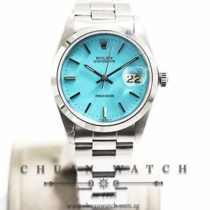 Rolex Vintage Oysterdate Precision 34mm 6694 Custom Blue Index (Reconditioned) - Discontinued