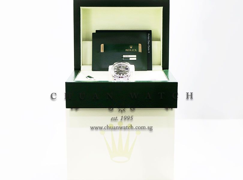Rolex Day-Date II President White Gold 41mm 218239 Black Diamonds - Discontinued - Image 5