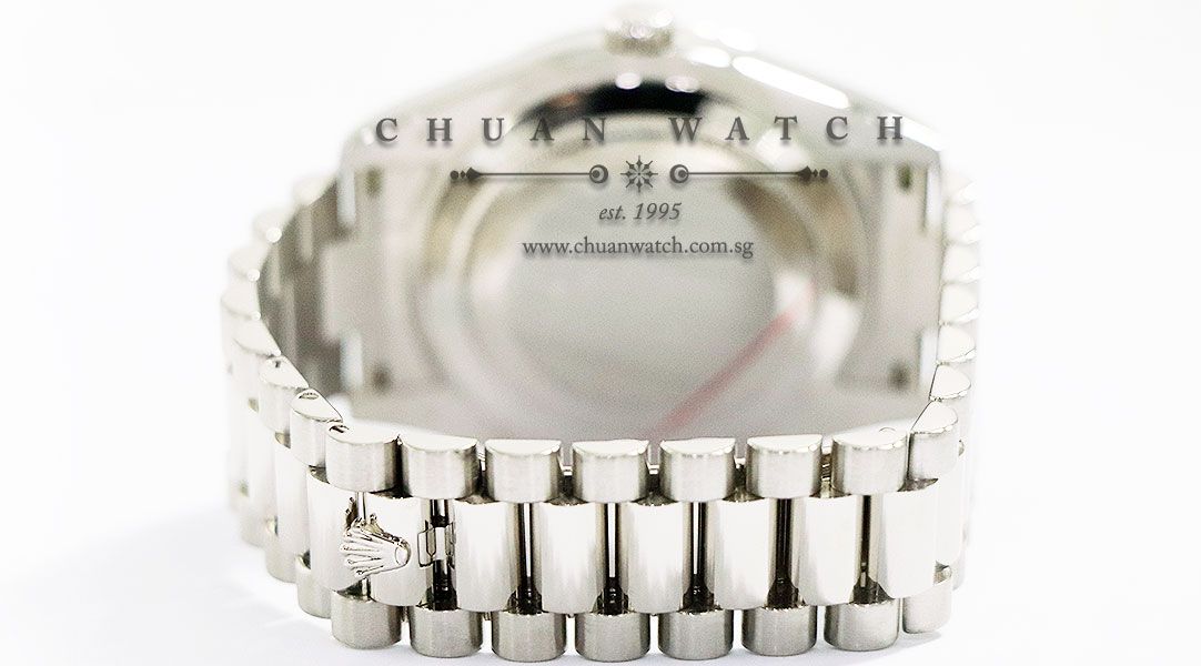 Rolex Day-Date II President White Gold 41mm 218239 Black Diamonds - Discontinued - Image 4