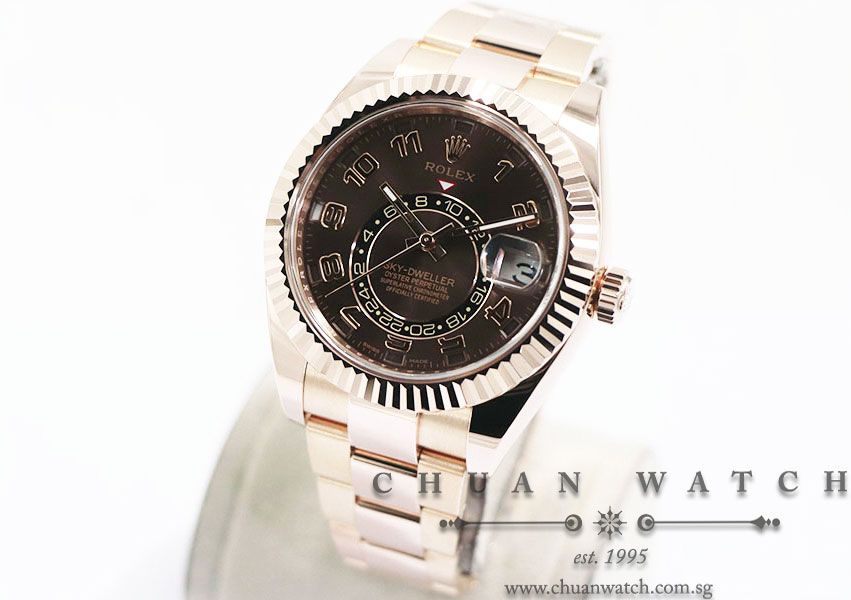 Rolex Annual Calendar GMT Sky-Dweller Everose 42mm 326935 Chocolate Arabic - Discontinued Dial - Image 2