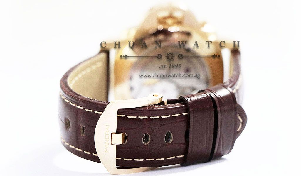 Panerai Luminor 1950 8-Days GMT Rose Gold 44mm Pam 289 J Dot Dial - Discontinued - Image 4