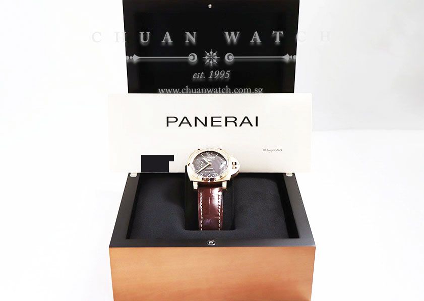 Panerai Luminor 1950 8-Days GMT Rose Gold 44mm Pam 289 J Dot Dial - Discontinued - Image 5