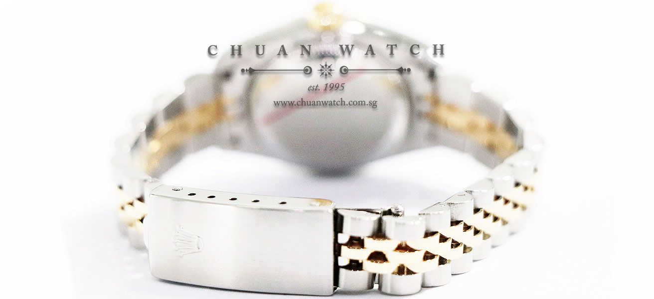 Rolex Ladies DateJust Two-Tone 26mm 79173 Blue Vignette Diamonds - Discontinued - Image 4