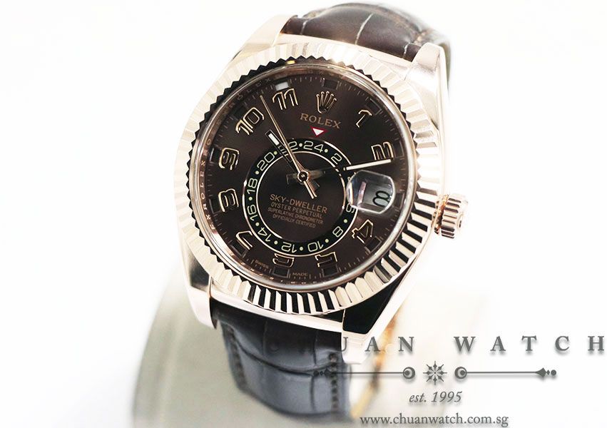 Rolex Annual Calendar GMT Sky-Dweller Everose 42mm 326135 Chocolate Arabic - Discontinued - Image 2
