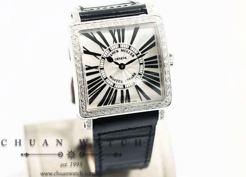 Franck Muller Ladies Master Square Quartz 6002 M B QZ Silver Painted Roman - Image 3