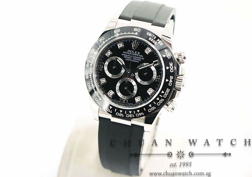 Rolex Cosmograph Daytona White Gold 116519LN Black Diamonds - Image 2