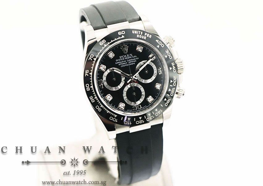 Rolex Cosmograph Daytona White Gold 116519LN Black Diamonds - Image 3