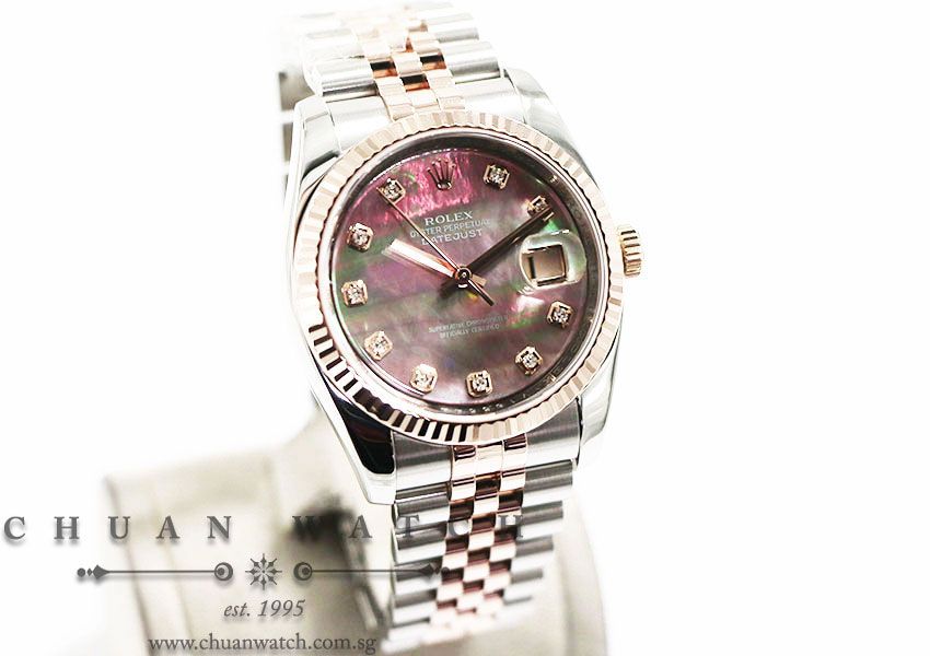 Rolex Gents DateJust Two-Tone 36mm 116231 Black MOP Diamonds - Discontinued Reference - Image 3