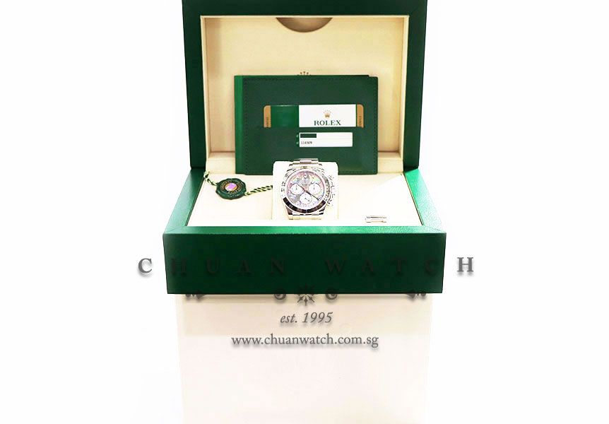 Rolex Cosmograph Daytona White Gold 116509 Black MOP Gold Crystal Diamonds - Discontinued Dial - Image 3