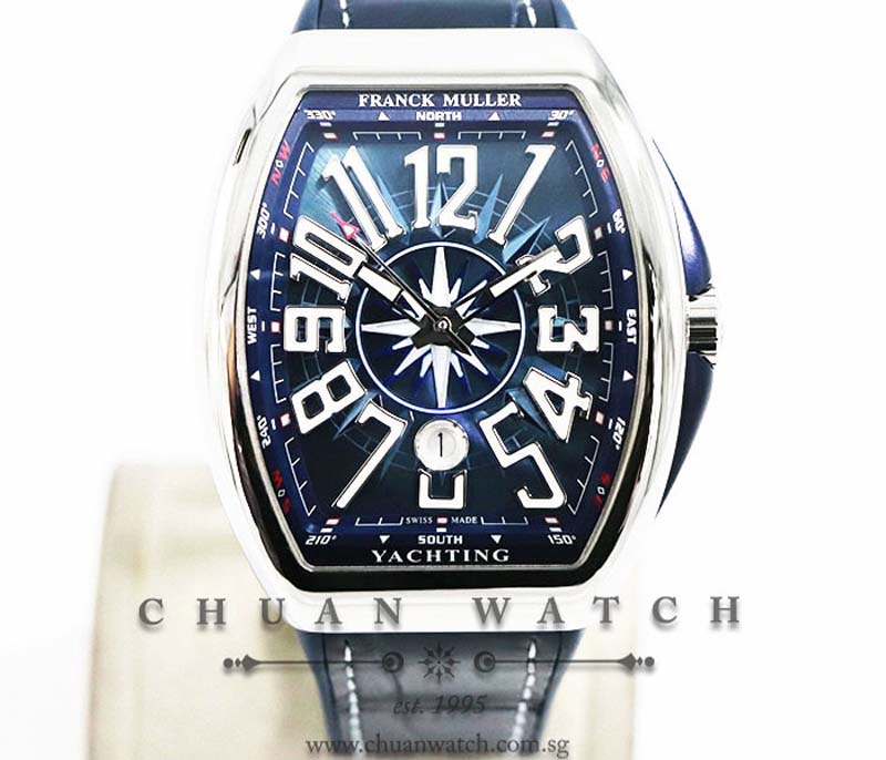 Franck Muller Vanguard Yachting Steel Blue V 45 SC DT AC BL