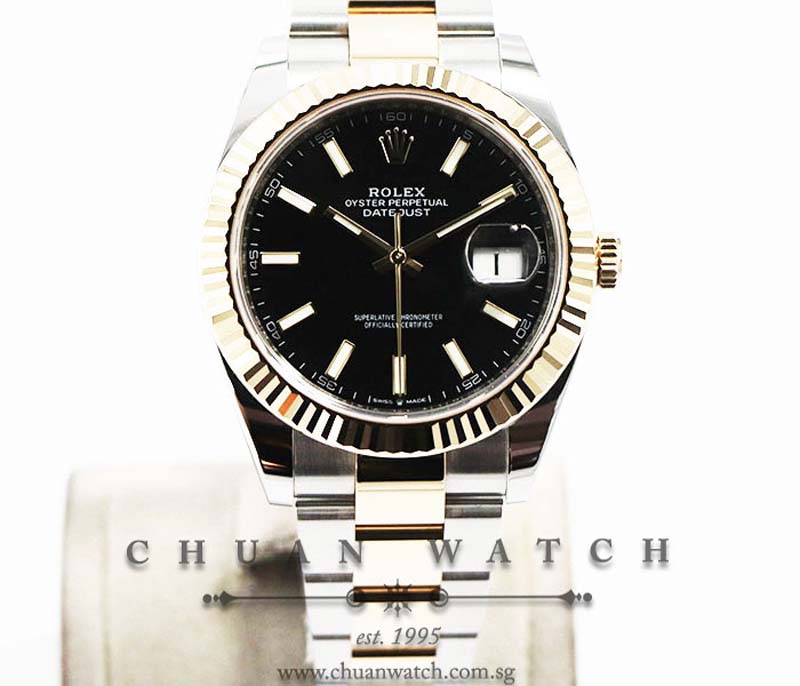 Rolex DateJust 41 Two-Tone 126333 Black Index