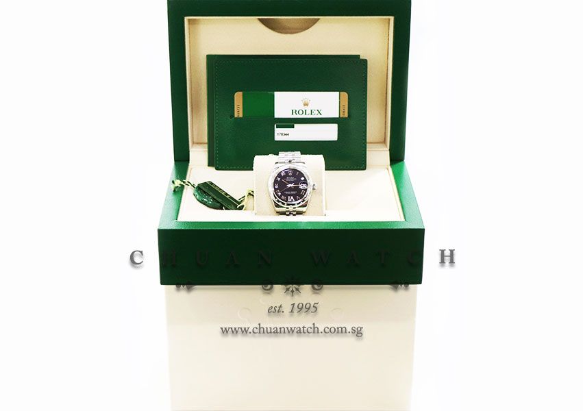 Rolex Boys DateJust 31mm 178344 Purple Roman VI 11BR - Discontinued - Image 3
