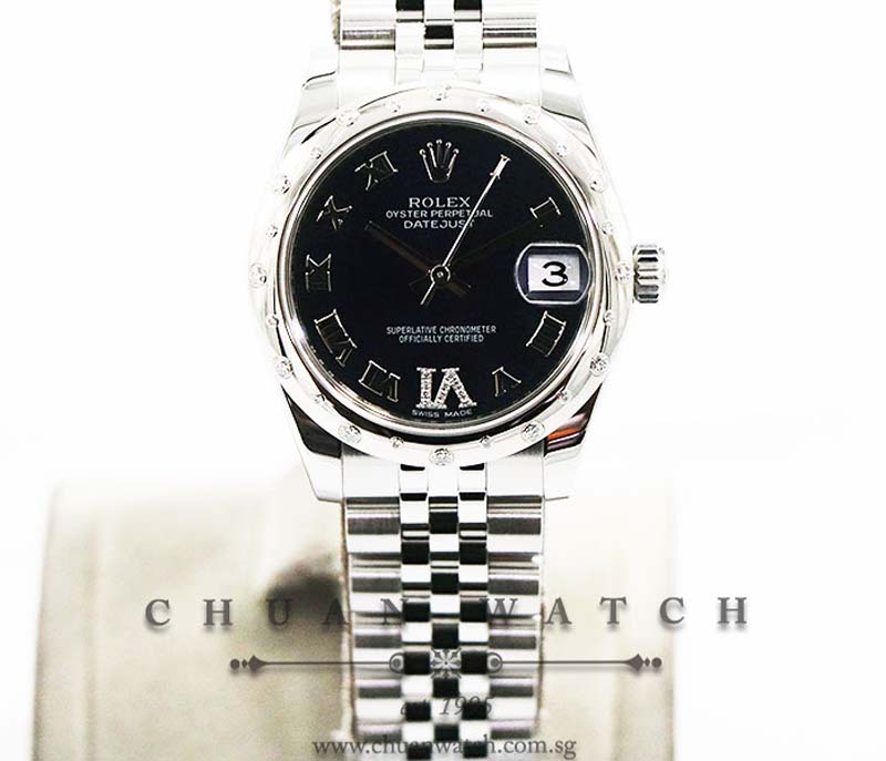 Rolex Boys DateJust 31mm 178344 Purple Roman VI 11BR - Discontinued