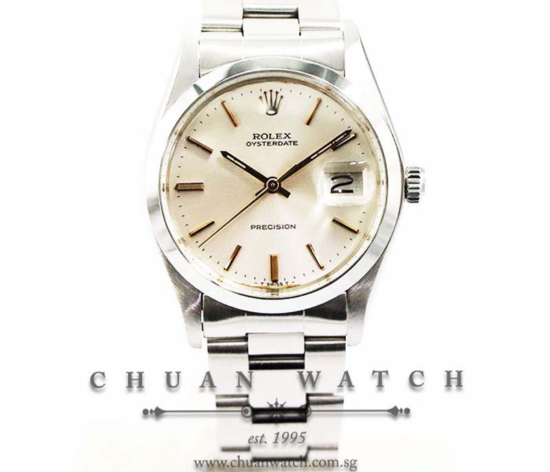 Rolex Vintage Oysterdate Precision 34mm 6694 Silver Index - Discontinued
