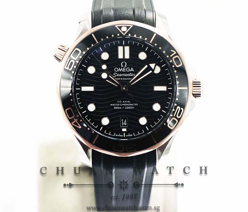 Omega Seamaster Diver 300M Co-Axial Master Chronometer Two-Tone 42mm 210.22.42.20.01.002