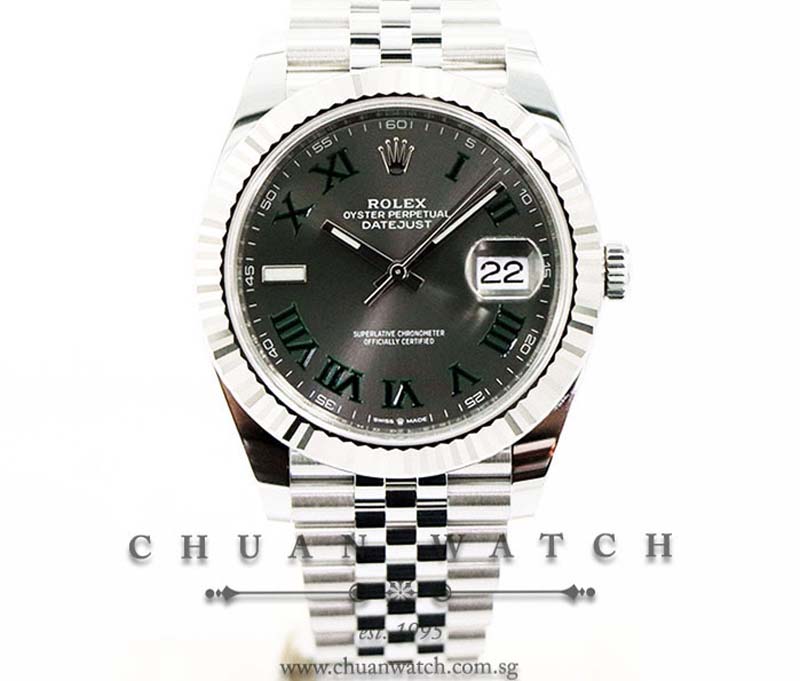Rolex DateJust 41 126334 Slate Roman Wimbledon