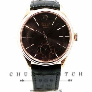 Rolex Cellini Dual Time Everose 39mm 50525 Chocolate Index - Discontinued