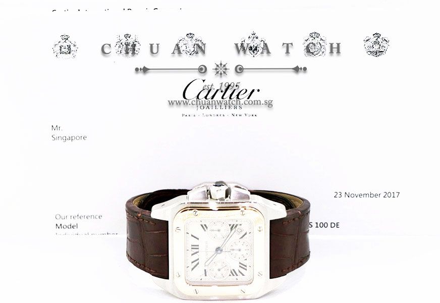 Cartier Santos 100 XL Chronograph Two-Tone W20091X7 - Discontinued - Image 3