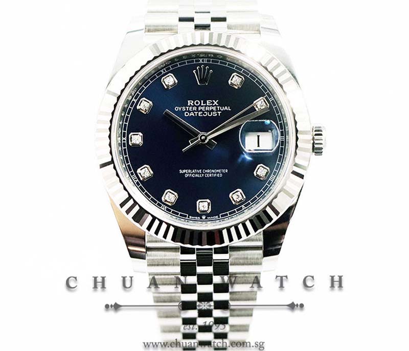 Rolex DateJust 41 126334 Blue Diamonds