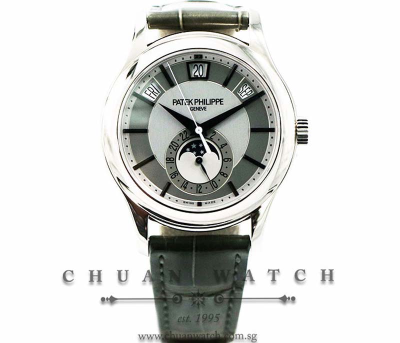 Patek Philippe Annual Calendar MoonPhase White Gold 40mm 5205G-001 - Discontinued Dial