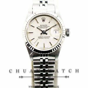 Rolex Ladies DateJust 26mm 69174 Silver Linen Index - Discontinued