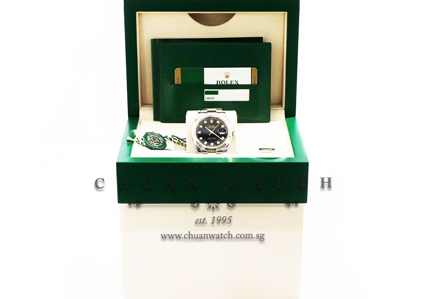 Rolex DateJust 41 Two-Tone 126333 Black Diamonds - Image 3