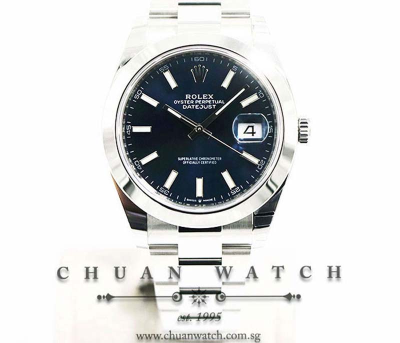 Rolex DateJust 41 126300 Blue Index