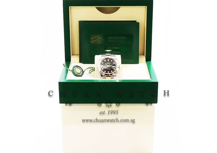 Rolex DateJust 41 Two-Tone 126333 Black Diamonds - Image 3